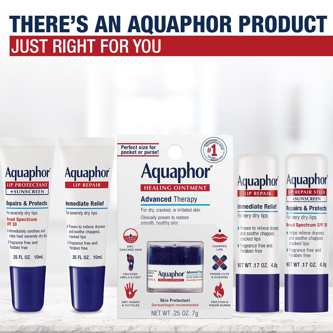 Aquaphor Barra de reparación y protección de labios con protector s...