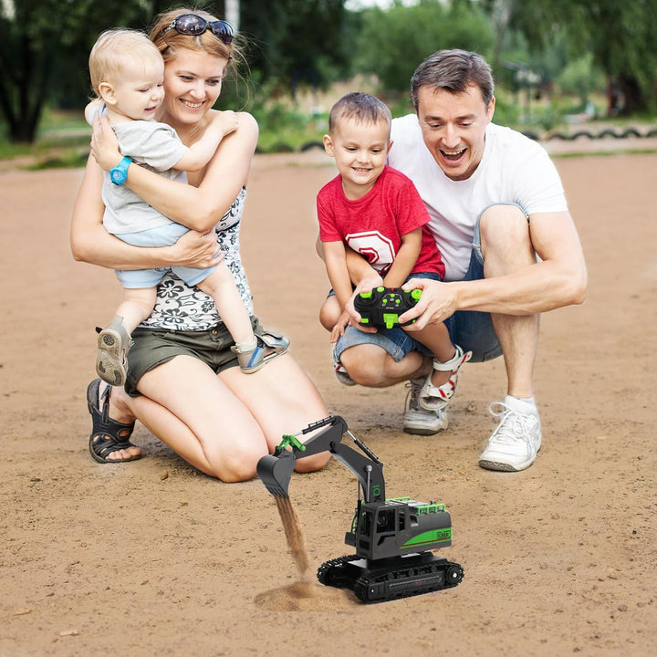 IQKidz - Juguetes de excavadora con control remoto para niños de 4...
