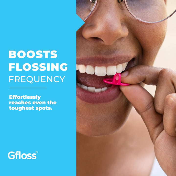 Hilo dental manos libres Gfloss - 40 unidades - Hilo dental fácil d...