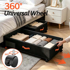 Tsinglax 66L - Paquete de 2 unidades, almacenamiento debajo de la cama con ruedas, 30 pulgadas de largo x 16 pulgadas de ancho x 7.5 pulgadas de alto