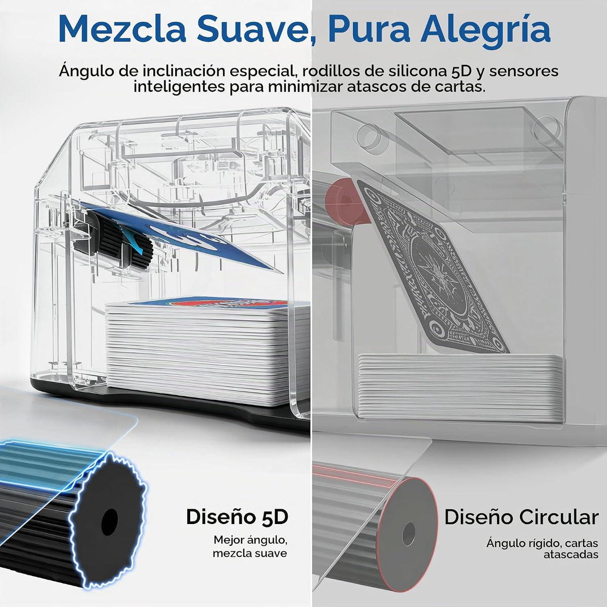 Automatic Card Shuffler, Card Shuffler Machine para 1-2 Decks