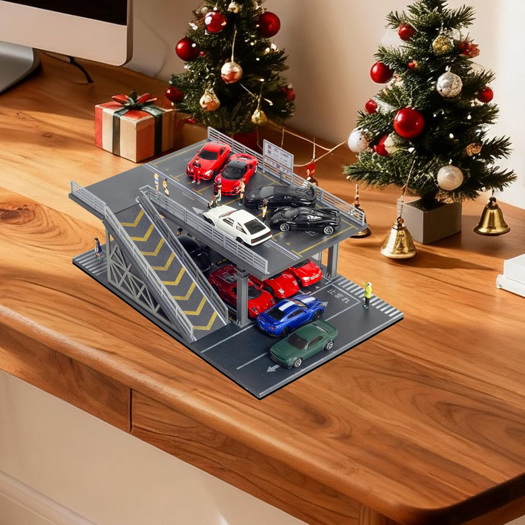 Vitrina de autos a escala 1/64 de 2 capas para exhibición