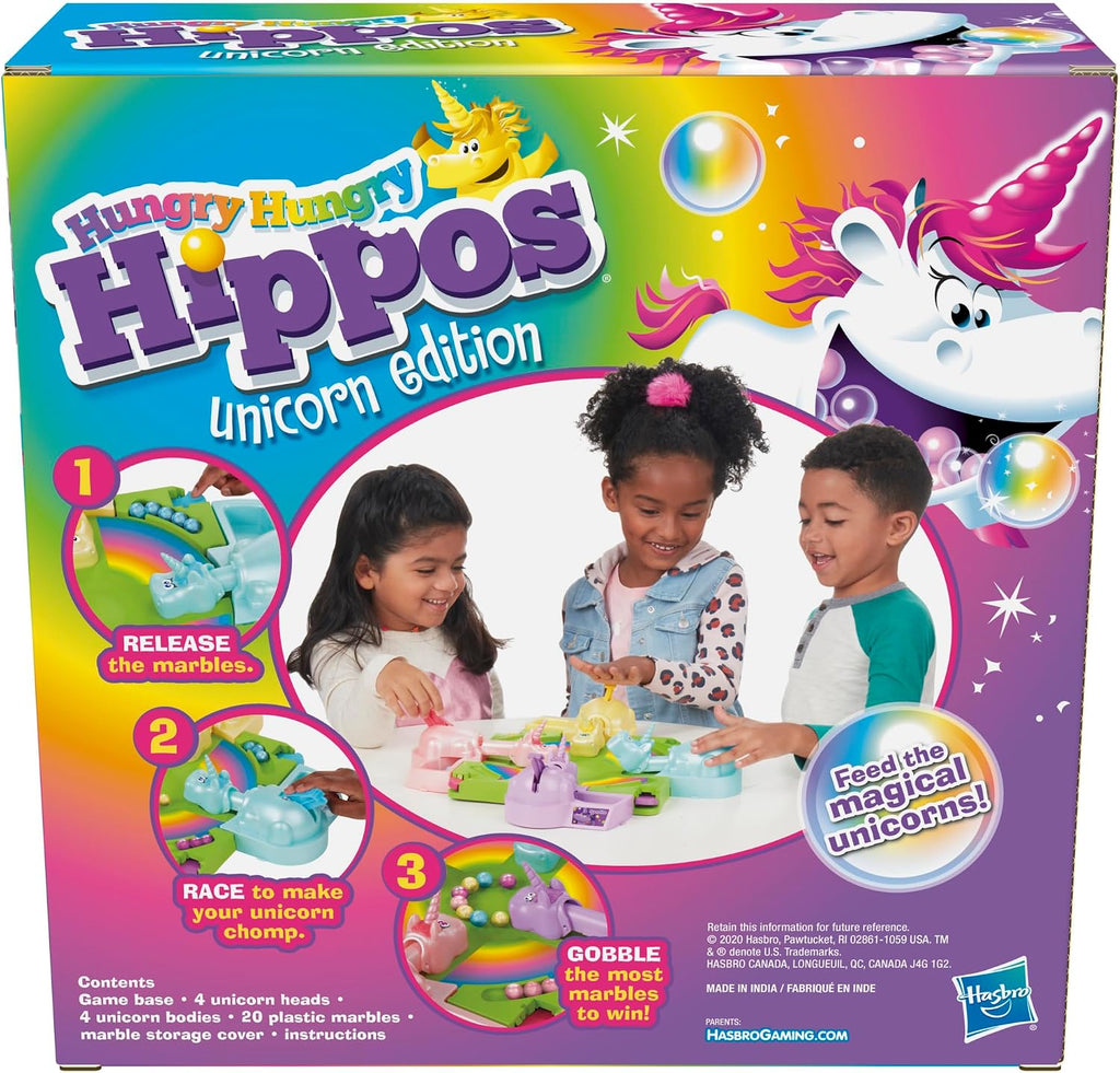 Hasbro Gaming Hungry Hipopos Unicorn Edition Juego de mesa (exclusivo de Amazon)