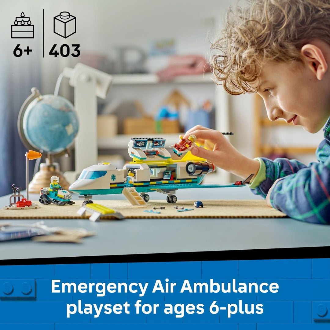 LEGO Juguete de construcción de avión de ambulancia aérea