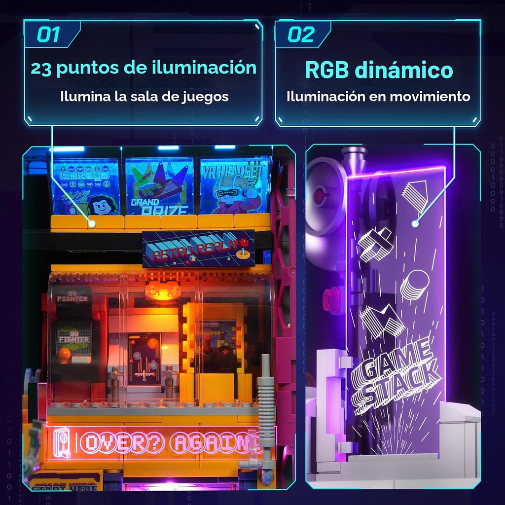 Lumibricks Cyberpunk Game Stack Lighting-Building-Bricks Set - 2580 Pcs