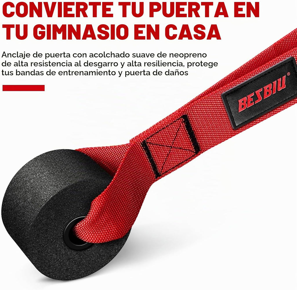 Bandas de Resistencia Pesada para Entrenamiento, 300lbs/360lb/420lb Bands de Ejercicio con Asas, Ancla de Puerta, Correas para Tobillos, Equipo de Gimnasio en Casa para Fortalecimiento Masculino, Entrenamiento de Fuerza y Estiramiento
