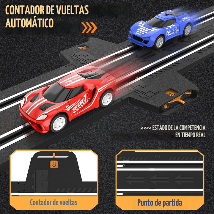 Juegos de carreras de autos con 4 autos de carreras de alta velocid...