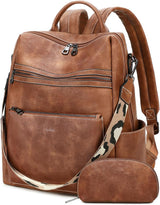 Mochila de cuero vegano AGLOD para laptop para mujer, mochila de 15...