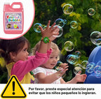 Lulu Home Solución concentrada de burbujas, 2 paquetes, 2 L, botella rosa