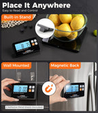 Báscula de cocina inalámbrica, báscula de alimentos de 22 lb/10 kg