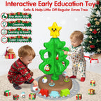 Árbol de Navidad para niños mejorado con estrella en la parte superior con luz, sonido y música, juego de tren de juguete alrededor del árbol para niños de 3 a 5 años, decoración funcional para