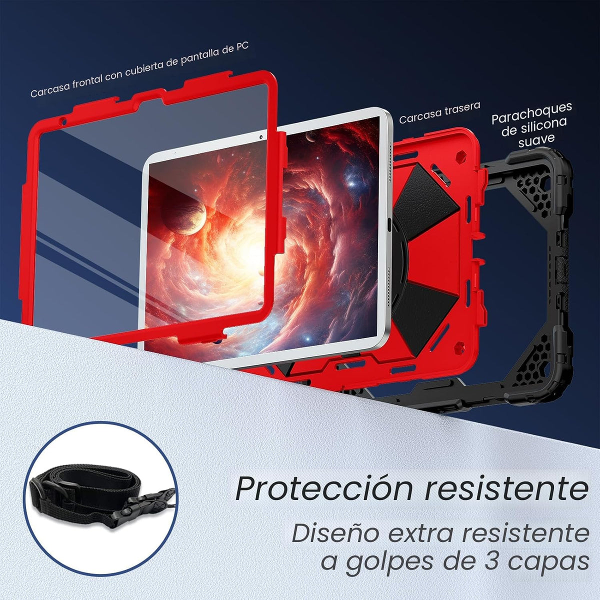 Funda para iPad de 10.9 pulgadas, iPad A16 de 11ª generación de 11