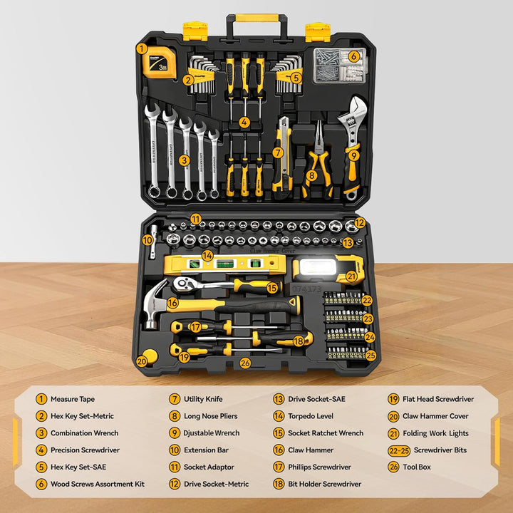 GRENPRO Set de herramientas de 219 piezas, kit de herramientas para...