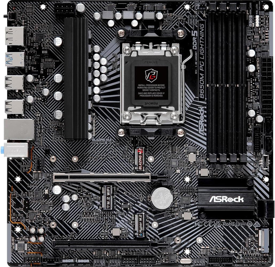 ASRock B650M PG Lightning AMD Zócalo AM5 Procesadores Ryzen9000\/80...