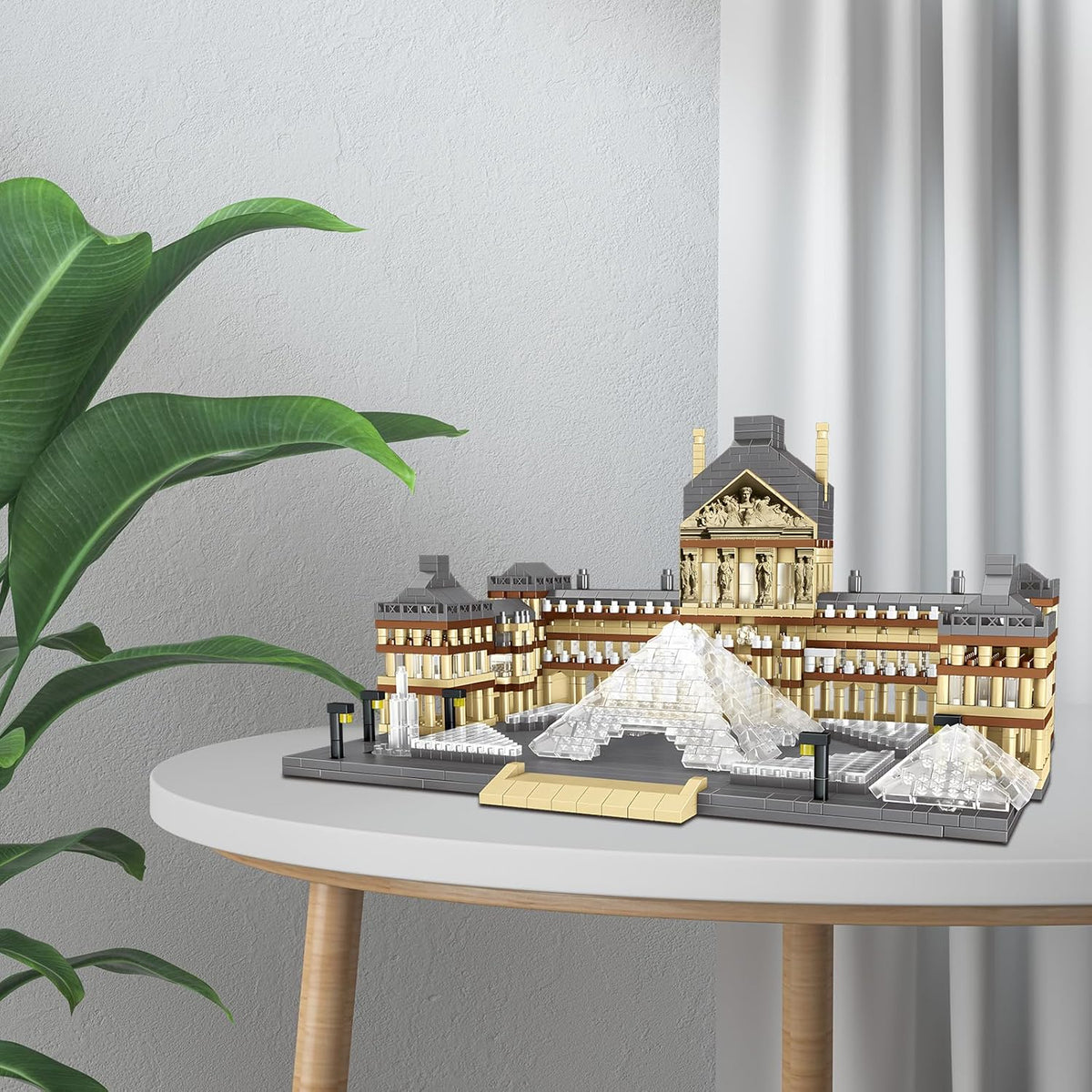CSNRHG Juego de bloques de construcción modelo Museo del Louvre de París, micro ladrillos