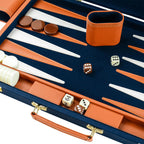 Juegos de backgammon premium para adultos, juegos de mesa de backgammon grandes de 17.5 pulgadas, juego de backgammon portátil de cuero sintético para viajes, regalos clásicos de juego de estrategia