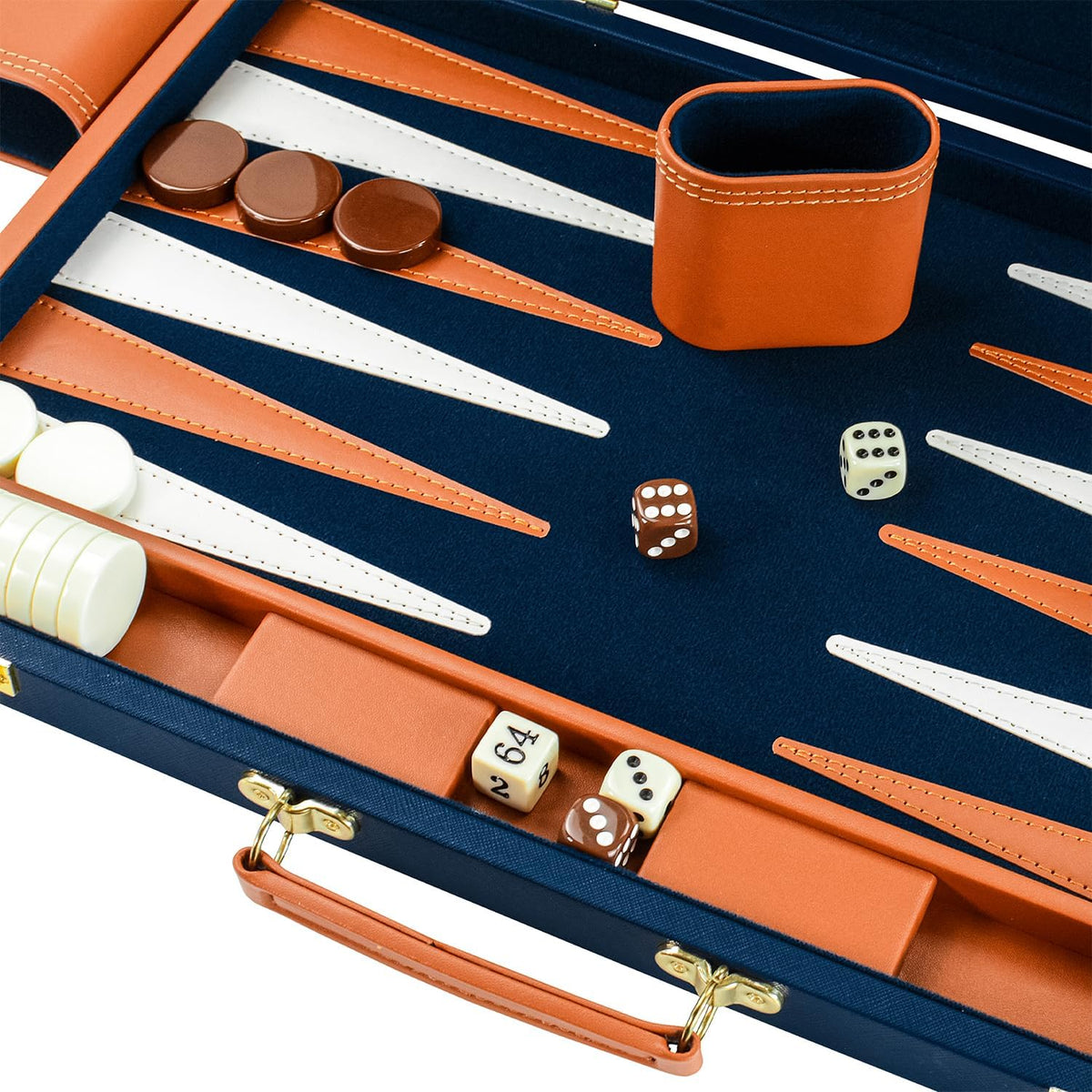 Juegos de backgammon premium para adultos, juegos de mesa de backgammon grandes de 17.5 pulgadas, juego de backgammon portátil de cuero sintético para viajes, regalos clásicos de juego de estrategia