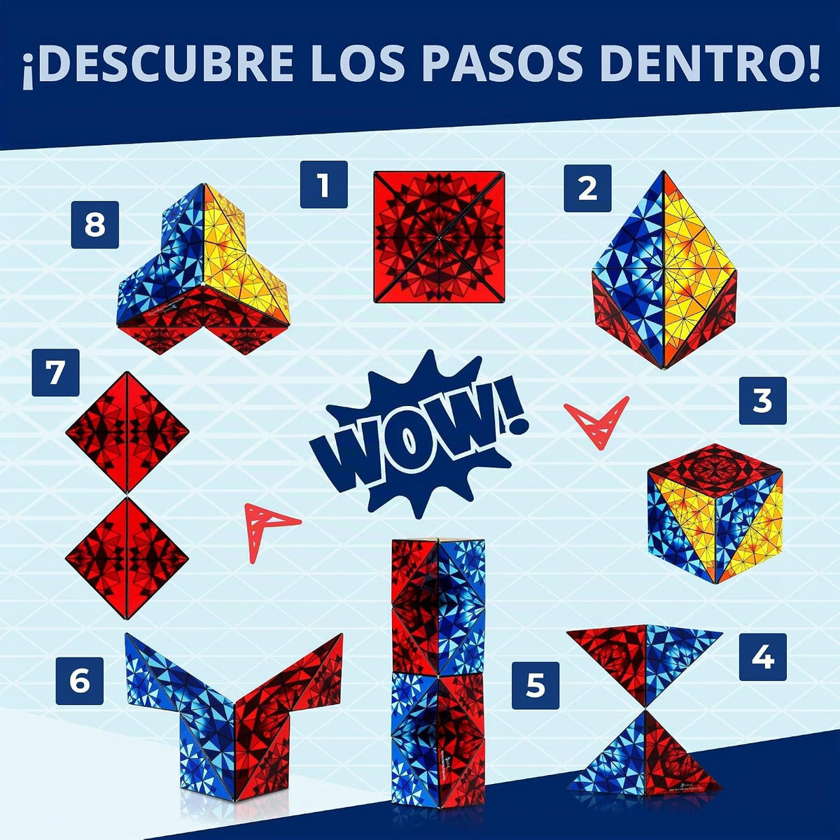 Shashibo ICOSA XL - Rompecabezas magnético para aliviar el estrés