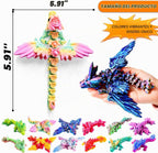 12 piezas de dragones impresos en 3D, juguetes coloridos para ansiedad