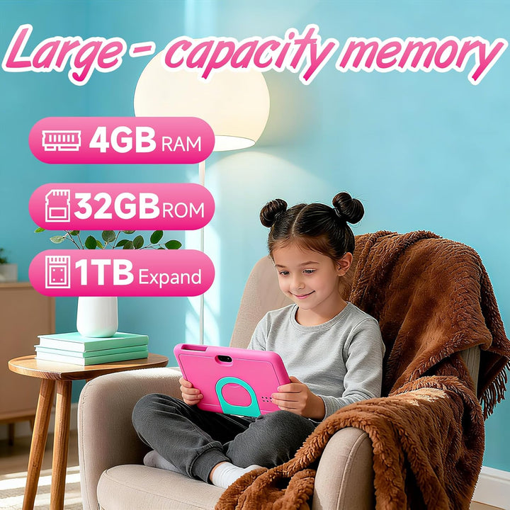 Tablet para niños, tablet Android de 7 pulgadas para niños, 4 GB RA...