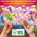 Juegos de rompecabezas para niños de 3 a 5 años con dinosaurio y vida pirata - 4 juegos de rompecabezas para niños y niñas 3 4 5 años - actividades divertidas y educativas familiares amigos para niños