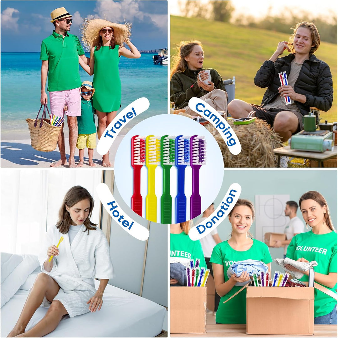 Navona 150 piezas de cepillos de dientes desechables prepastados co...