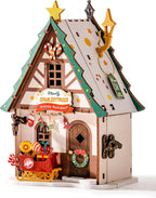Rolife Kit de casa de muñecas en miniatura de madera, kit de bricolaje de casa de madera en miniatura para adultos para construir, rompecabezas de madera en 3D coleccionable para decoración del hogar