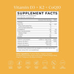 CYMBIOTIKA Vitamina D3 + K2 + CoQ10 líquido, suplemento de vitamina