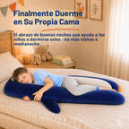 Almohada de cuerpo de pingüino para niños - Almohada de felpa larga en forma de U de 47" para niños, para dormir, leer, comodidad para TDAH y necesidades especiales, ansiedad, funda lavable