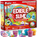 Playz Kit de fabricación de dulces de baba comestibles para niños de 8 a 12 años – Kit de ciencia de química de alimentos para niños con 25 experimentos para hacer chocolates de baba, kits de ciencia