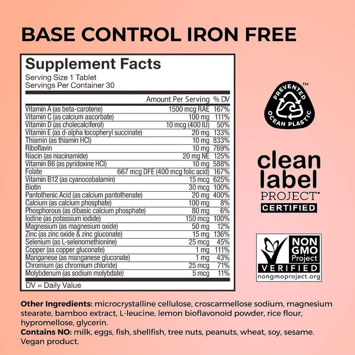 HUM Base Control Multivitamínico para mujeres con vitamina C, bioti...
