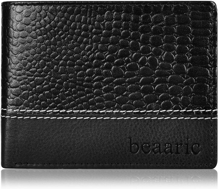Cartera de cuero para hombre, bloqueo RFID, delgada y elegante con...