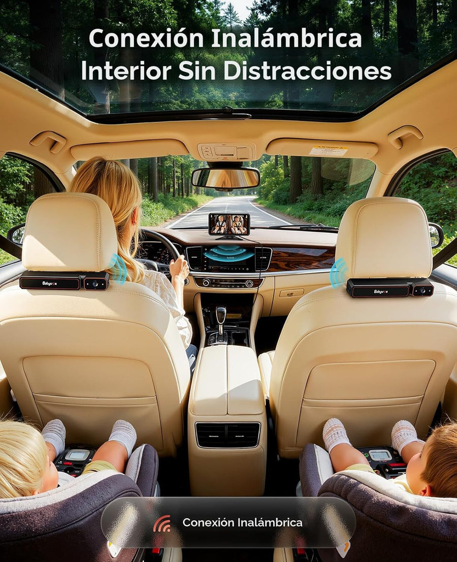 Babyvue BV6PRO - Cámara inalámbrica de doble coche, monitor de bebé...