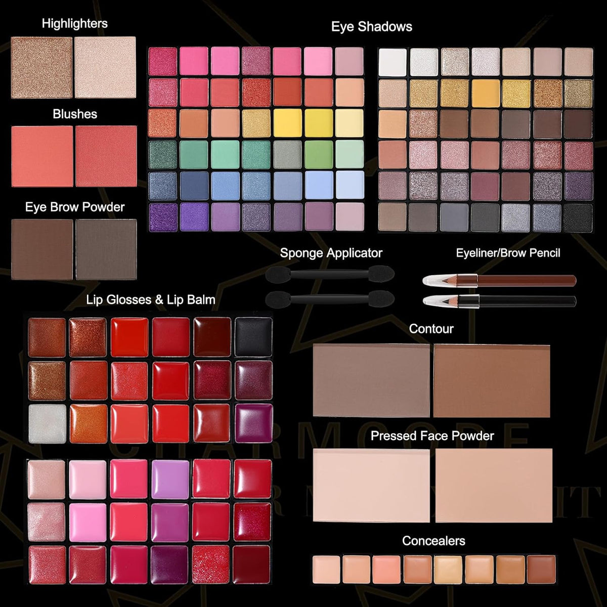 CHARMCODE Kit Completo de Maquillaje, Sets de Maquillaje para Mujer...