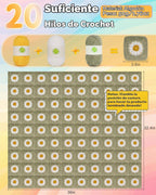 Coopay Kit de ganchillo para principiantes, kit de manta de ganchillo