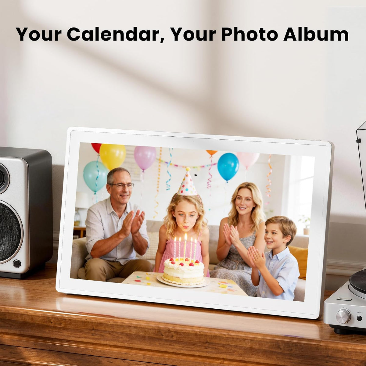 Calendario digital de 15,6 pulgadas, pantalla táctil, planificador de pared