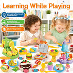 Set de 3 en 1 de Playdough - Kitchen Creations Artes y Manualidades con 12 Colores de Masa