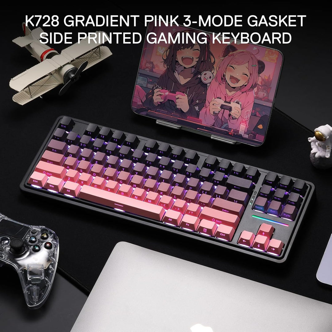 Redragon K728 PRO 80% Teclado Gaming Inalámbrico con Junta Tórica,...
