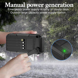 kigoker Banco de energía solar de 66800 mAh con manivela de mano in...