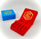 Organizador para Catan (juego de 6) | Tapa a presión | Rojo, naranja, azul, blanco, verde, morado | Compatible con todas las ediciones