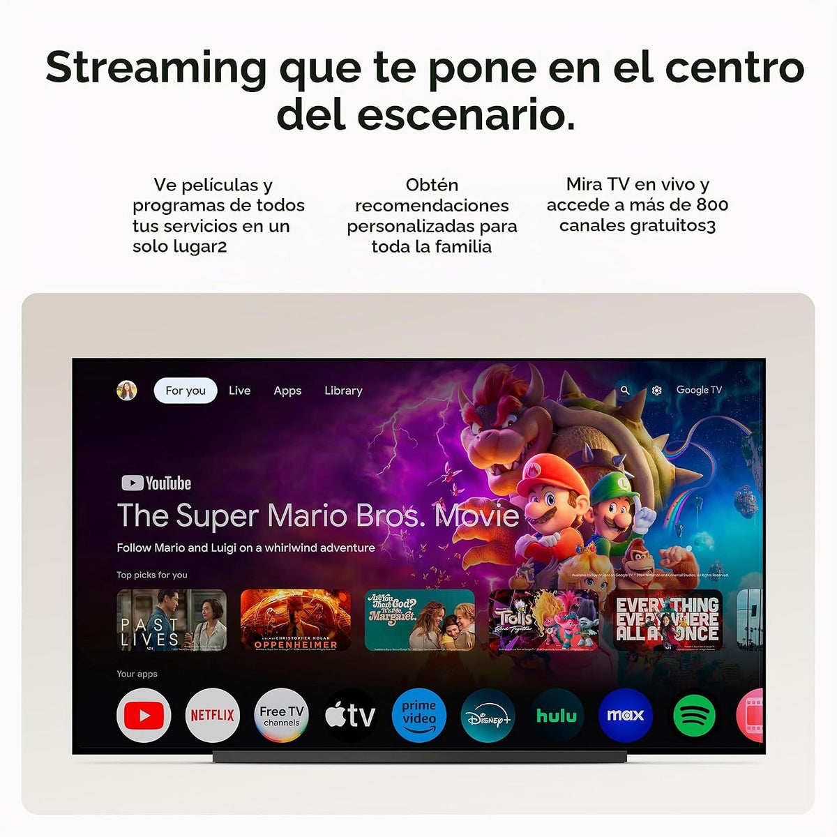 Google TV Streamer 4K - Entretenimiento de transmisión rápida en tu televisor con control remoto de búsqueda por voz - Mira películas, programas, TV en vivo y Netflix en 4K HDR, control inteligente