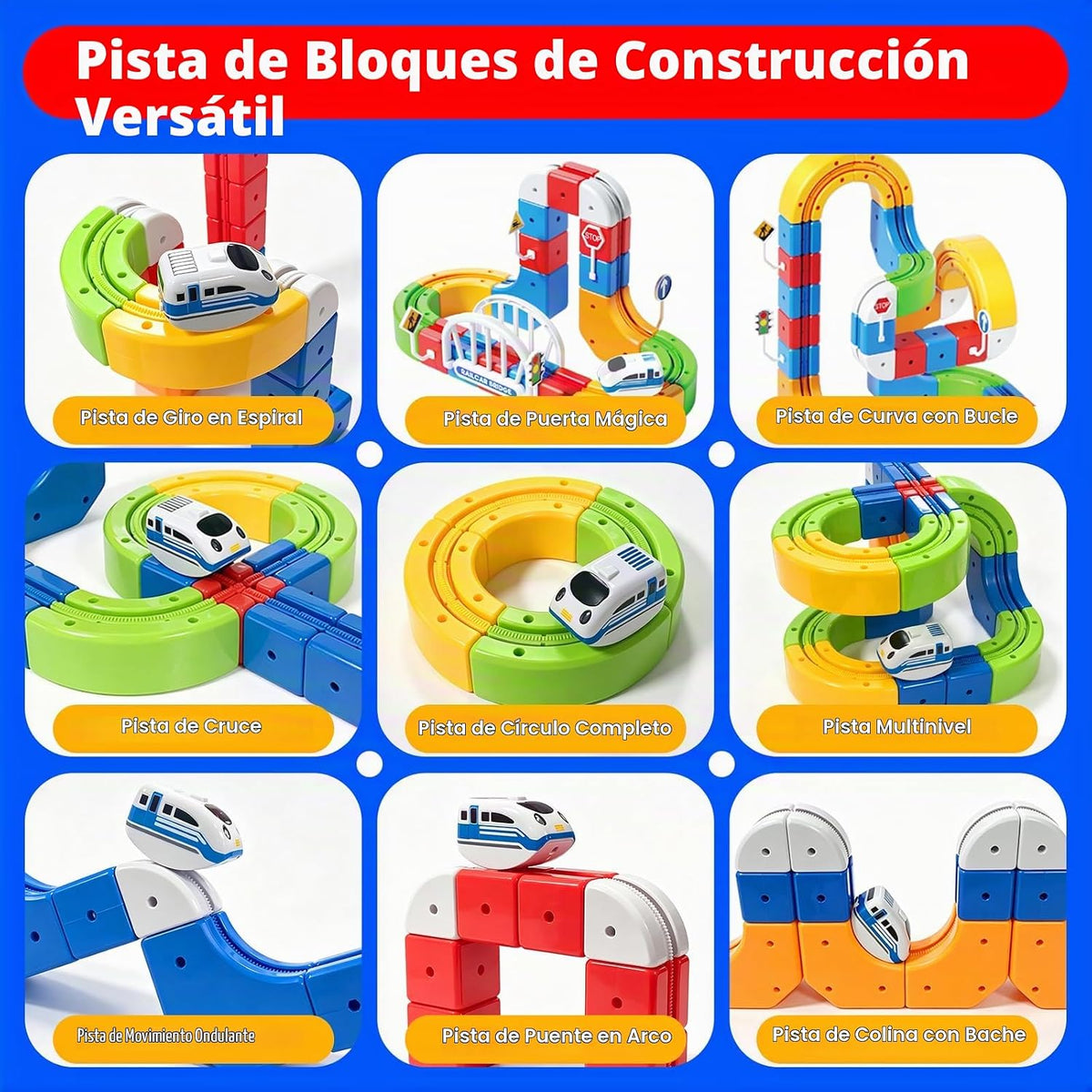 Juego de tren eléctrico para niños, juego de tren que desafía la gravedad