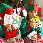 BenLouis 24 mini libros de Navidad para colorear con 24 crayones para niños a granel