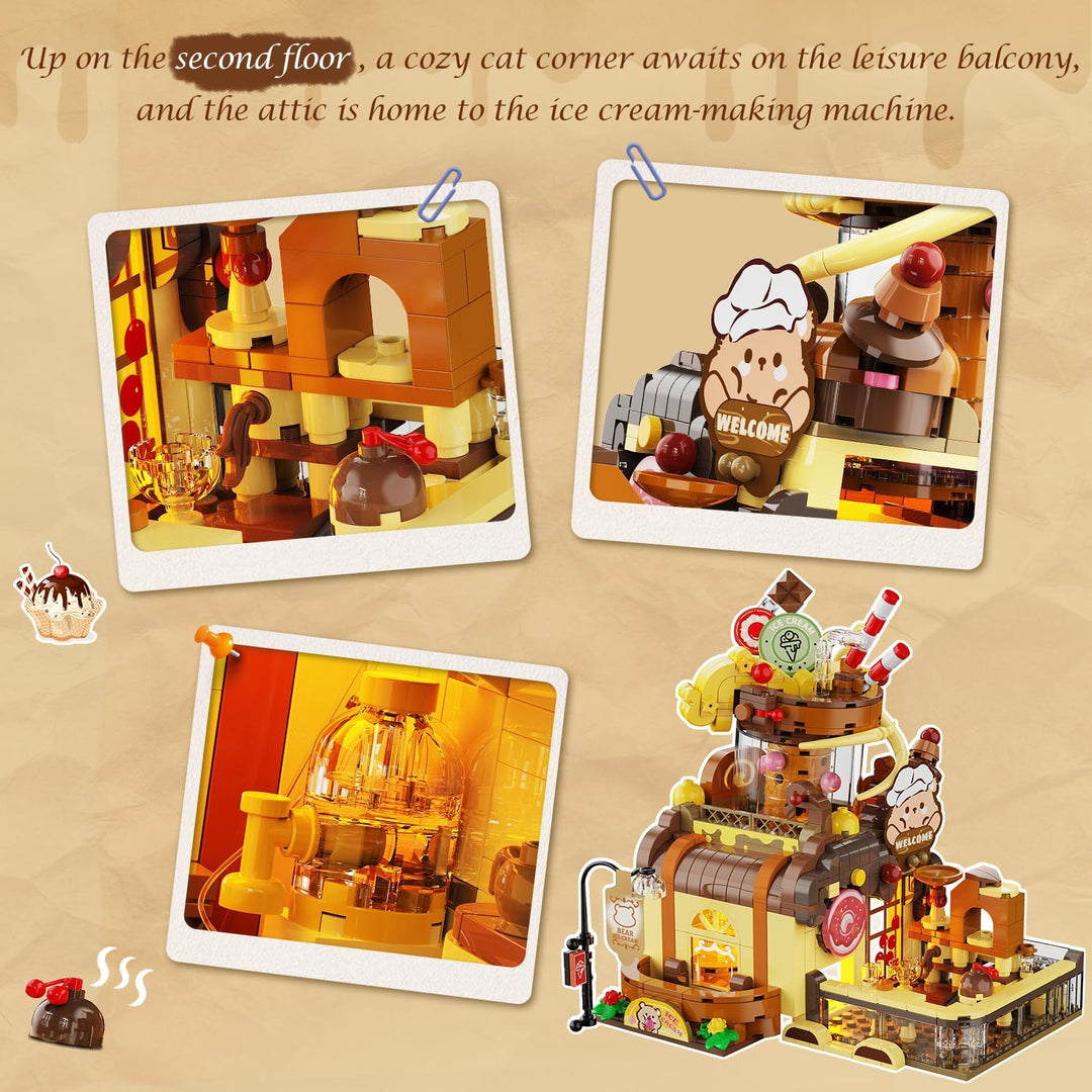 City Ice Cream House - Juego de construcción con luces