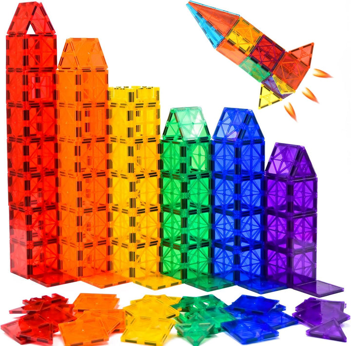 FNJO Azulejos magnéticos, juego de construcción de 52 piezas, bloqu...