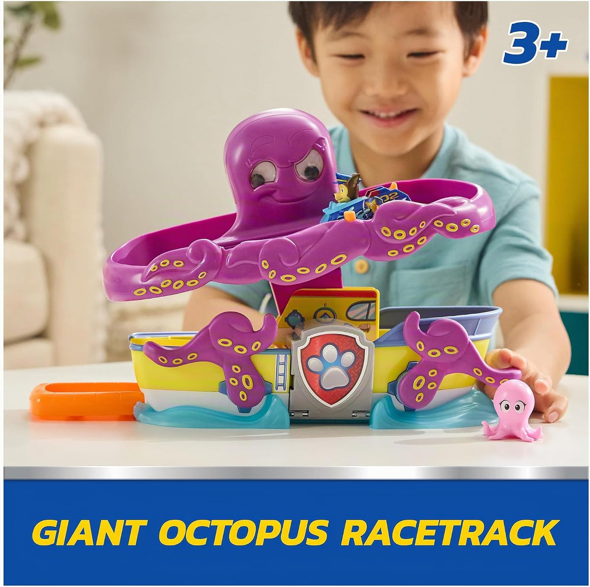 Set de juego PAW Patrol Pup Squad Pultopus Rescue con vehículo de juguete Chase