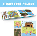 SmartGames Three Little Piggies Deluxe - Juego de rompecabezas preescolar galardonado, Tres cerditos