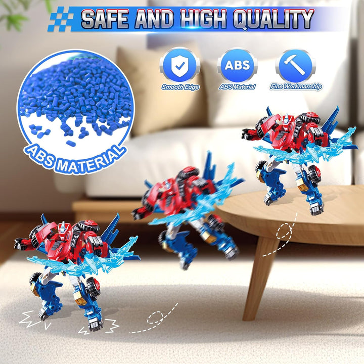 QUANTUM HEROES DINOSTER Robot transformable 2 en 1 Raptor Bolt Wing...