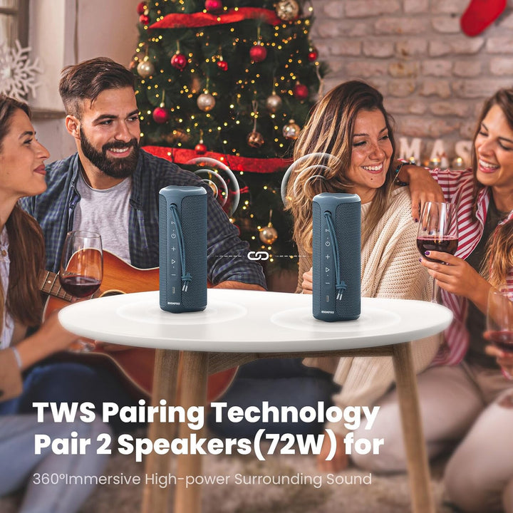 MIATONE Altavoces Bluetooth 36W TWS Altavoz portátil con sonido est...