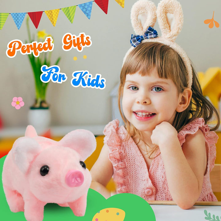 Hopearl - Cerdito interactivo que camina, juguete de peluche electr...